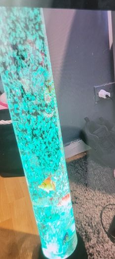 Artificial fish cube tank,mood changing light