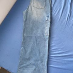 Halara Flex Mid Rise Zipper Pockets Baggy Wide Leg Cargo Jeans