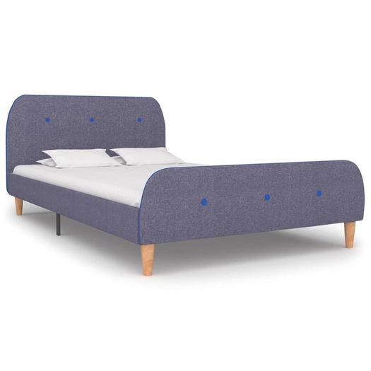 Bed Frame Light Grey Fabric 120x190 cm