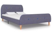 Bed Frame Light Grey Fabric 120x190 cm