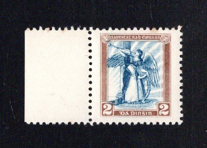 1922 Ireland Dollard 2d Blue & Brown Bicoloured Essay mint never hinged (MNH) but with slight toning