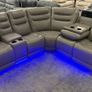 Halifax Leather Electric Recliner Corner Sofa - USB Ports - LED LIGHTS - CUP HOLDERS Image 6
