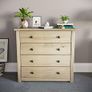 Panama 4 Drawer Chest Solid Pine Wood, Bedroom furniture, Waxed Oak Finish Image 6