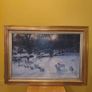 vintage framed painting print Image 3