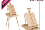 Wooden Easel &amp; Painting Storage Box with Drawer, Shoulder Strap, Palette,Indoor Outdoor Field Folding Portable Easel, Box Easel Sketchbox for Painting, Sketching, Display (FREE POSTAGE)