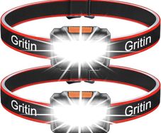 NEW SALE | LED Head Torch, [2 Pack] COB Headlamp Super Bright Headlight, Adjustable with 3 Modes, Lightweight for Running, Camping, Fishing