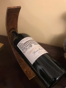 Olive Wood Wine Bottle Stand
