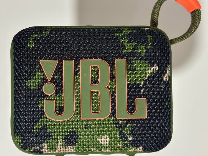 JBL GO4 Bluetooth Speaker, USB C Charging, IP67 Dustproof, Waterproof, App Compatible, Passive Radiator, Portable, Squad