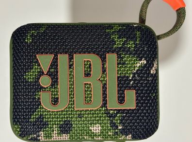 JBL GO4 Bluetooth Speaker, USB C Charging, IP67 Dustproof, Waterproof, App Compatible, Passive Radiator, Portable, Squad