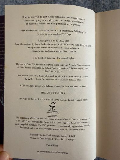 Harry Potter book collection