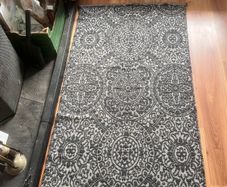 gorgeous charcoal & white rug