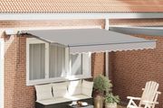Retractable Awning Manual Light grey 350 x 250 cm Fabric