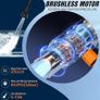Cordless Pressure Washer,21V 45 Bar/652 PSI Portable Pressure Washer with 2PCS 3.0Ah Battery,6-in-1 Adjustable Nozzle,5m Hose Pressure Cleaner for Car/Floor/Garden Cleaning & Watering Image 2