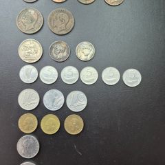 Italian coins, including silver example