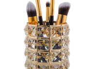 main image for ad Crystal Storage Box Makeup Organizer Nail Brush Holder - GOLD