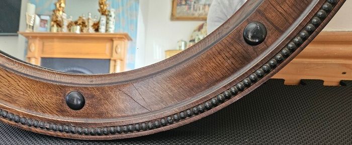 Vintage Regency-Style Convex Wall Mirror