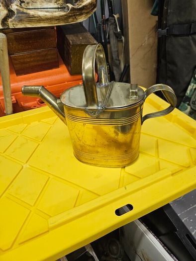 victorian brass watering can