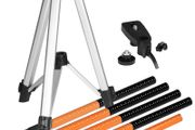 3.36m orange Laser Level Extend Telescoping Pole With 1/4"and 5/8" Interface Mount Ceiling Leveling Rod