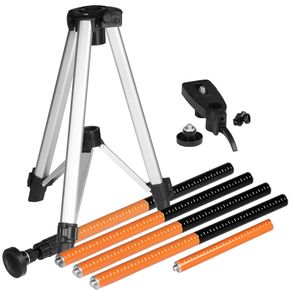 3.36m orange Laser Level Extend Telescoping Pole With 1/4"and 5/8" Interface Mount Ceiling Leveling Rod
