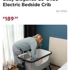 Crib baby elegance co-glide electric bedside