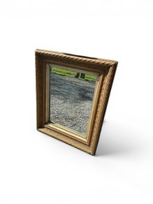 Antique Ornate Gold-Framed Mirror- Bevelled Glass