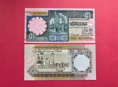 Libya. 1/4 Dinar  1991. Pick  57b   ( Uncirculated )