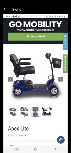 Mobility Scooter Pride Apex Lite