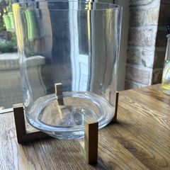 New glass vase/hurricane lamp on stand