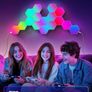 Hexagon LED Lights,8 Pack RGB Gaming Hex Wall Light Panels Sync to Music,Smart Lights with APP & Remote & Wired Control for Room Bar Bedroom Home Gaming Room Decor Present Image 6