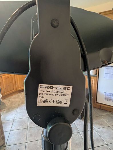 Pro-Elec 2000W Electric Infrared Free-Standing Pat
