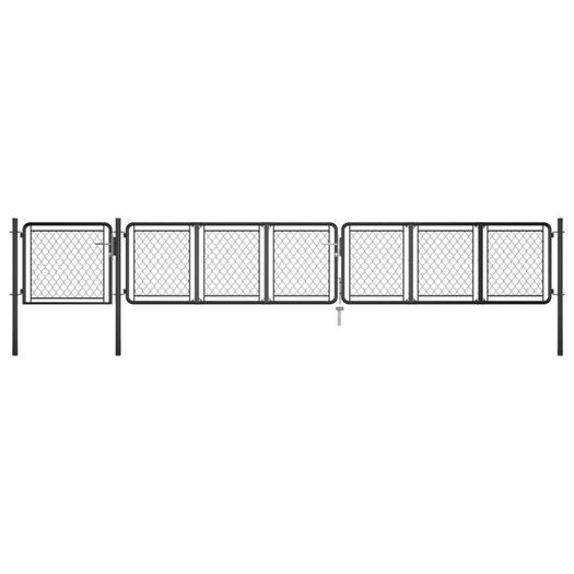 Garden Gate Steel 75x495 cm Anthracite