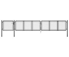 Garden Gate Steel 75x495 cm Anthracite