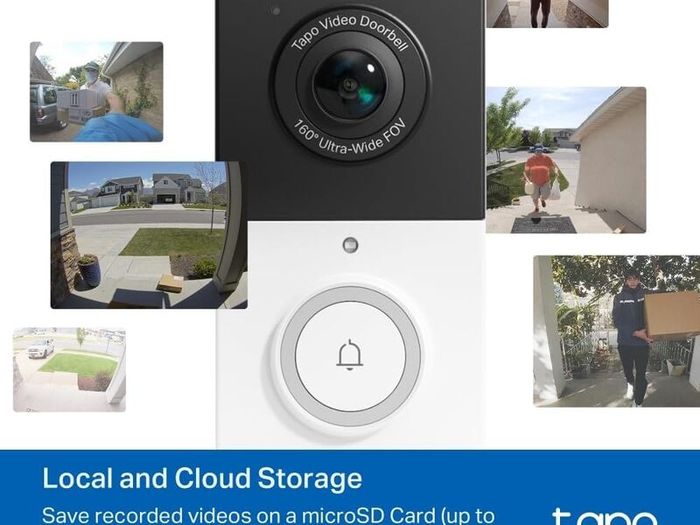 Tapo TD21 Battery Video Doorbell Wireless 2K 3MP Ultra-Clear Doorbell Camera, Ring Chime Included, Color Night, 160  DFOV Ultra-Wide, TP-Link Free AI Detection,IP65, 6-Month Battery,No Monthly Fee
