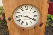 Large pine mantle country style clock free postage