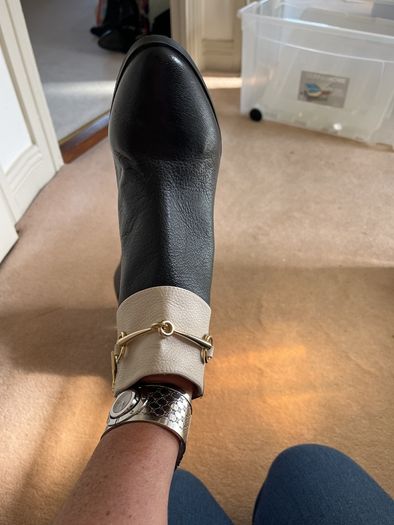 BNWT cream and black ankle Boots 160 retail price reduction