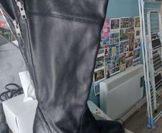 Leather tall boots