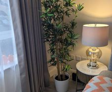 Large Artificial Bamboo Plant with White Pot