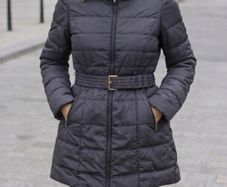 Camaieu Winter Jacket with belt Dark Grey Size 40