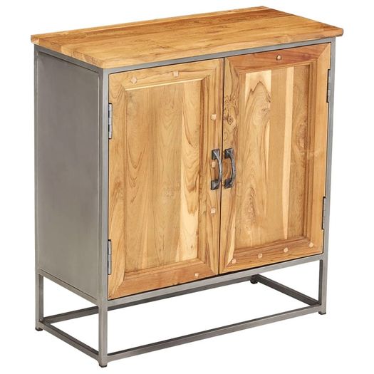 Sideboard Recycled Teak and Steel 65x30x70 cm