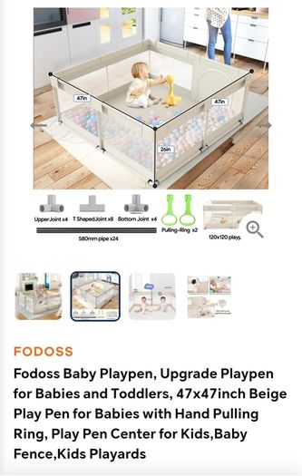 fodoss baby playpen