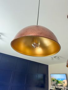 Hanging copper and gold hanging pendant light