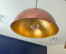 Hanging copper and gold hanging pendant light