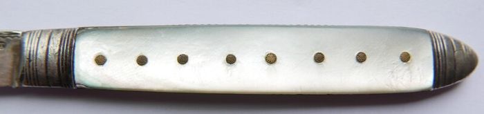 Antique Sterling Silver and Mother of Pearl Knife 1820s. 20,7g