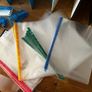 Lot stationery office school supplies - lever arch folders, plastic pockets, coloured pencils, stapler Image 9