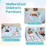 10-Piece Kids Play Sofa, Modular Toddler Chair Couch for Playroom, Fold Out Play Set for Girl Boy, Convertible Sectional Foam Playset, Colorful Star Image 6