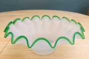 Vintage Art Glass Hand Blown Fruit Bowl