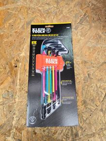 Klein Tools BLS9M Color-Coded Extra-Long L-Style Hex Key Caddy Set (Metric, 9-Piece)