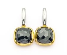 Y2k Italian Designer Sterling Silver Ti Sento Milano Faceted Crystal Earrings