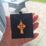 9ct Gold Celtic Cross Necklace - Hallmarked 375 - Made in Ireland Image 2