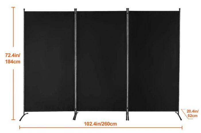 Room Divider 3 Panels Room Divider, Folding Privacy Screen and Portable